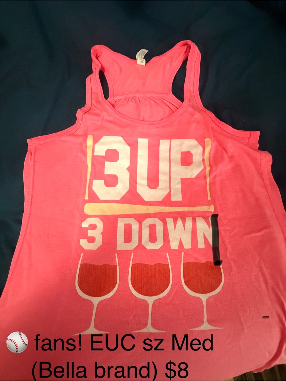 Abella Coral Pink Graphic Racerback Tank Top